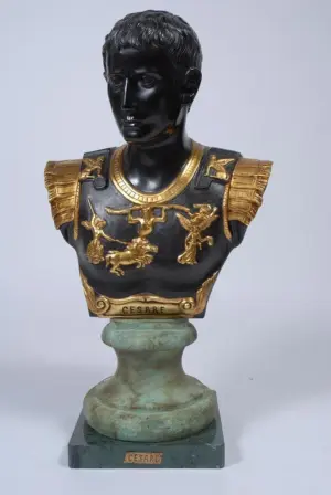A. DE LUCA BRONZE BUST OF CAESAR