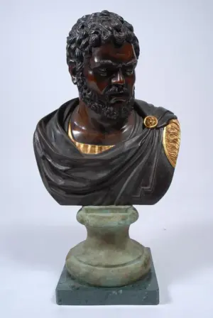 A. DE LUCA BRONZE BUST OF EMPEROR CARACALLA