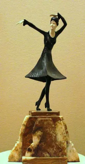 CHIPARUS - " MIRO " -BRONZE AND IVORY SCULPTURE