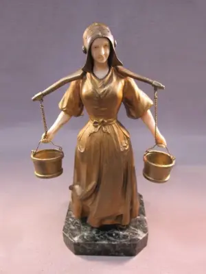 Mulembeck bronze & ivory sculpture