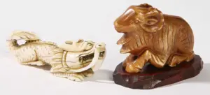 JAPANESE CARVED IVORY NETSUKES