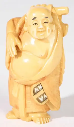JAPANESE CARVED IVORY FIGURE
