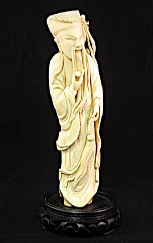 MID-CENTURY IVORY CHINESE SCULPTURE