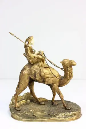 Leonard signed Orientalist bronze and ivory