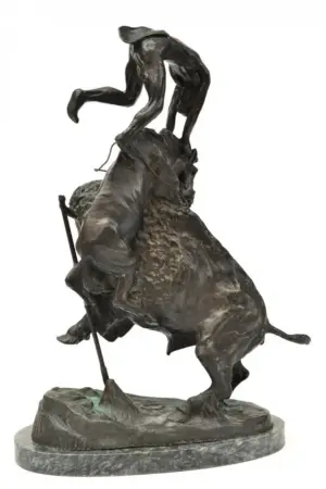 WESTERN BRONZE, BUFFALO HORSE, AFTER REMINGTON