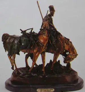 "COSSACK PLUNDER" BRONZE SCULPTURE - LANCERAY