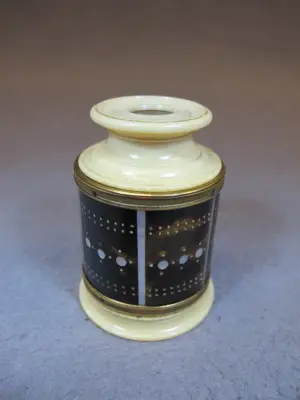 Antique ivory, turtle & mother of pearl lens