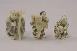 3 Japanese ivory carved Netsuke