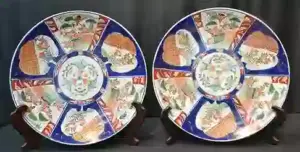 (Pr)19thC IMARI CHARGERS - 14 1/4"