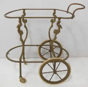 Figural Brass teacart