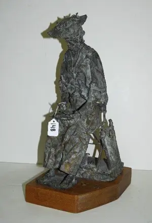 F. Silverman Jewish Judaica figure "Passing Parade"