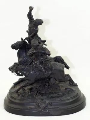 Eugene Lanceray (1848-1886) cast iron statue