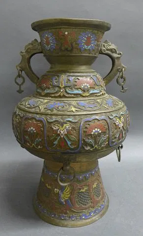 Asian Bronze and Enamel Censer
