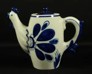 RUSSIAN PORCELAIN CHICKEN TEAPOT