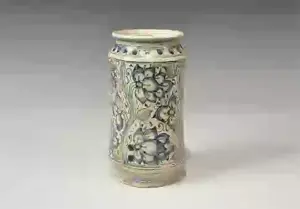 Vintage Sicilian Style Glazed Ceramic Vase