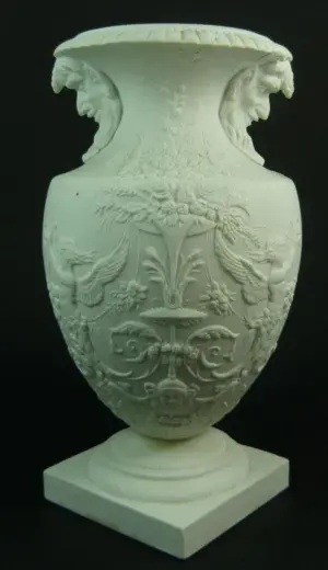 ANTIQUE SEVRES BLANC DE CHINE ALLEGORICAL VASE