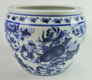 A4-1 CHINESE BLUE PORCELAIN FISH BOWL