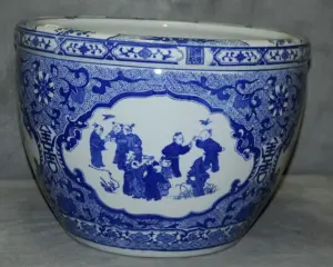 Chinese porcelain fish bowl
