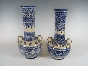 2 Orientalist ceramic vases