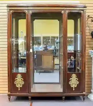 FRENCH TRIPLE DOOR ARMOIRE CABINET WITH