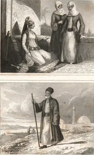 Costumes of rich inhabitants of Damascus 1859