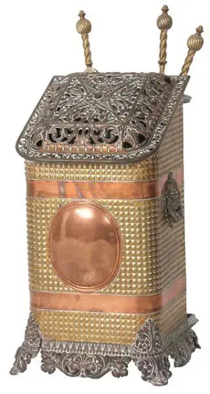 Brass & Cast Iron Fireplace Set