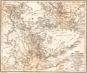 Map of Arabia and the surrounding countries . 1847 .