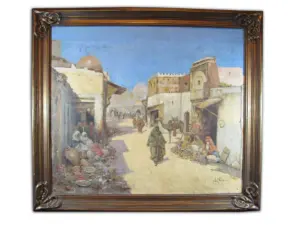 J. Navarro, spanish artist Orientalist oil on canvas