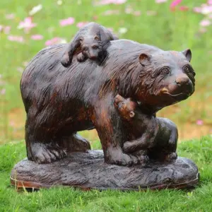 Playtime Garden Sculpture - Bear and Cubs