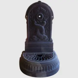 Antique French cast iron garden fountain  the back with