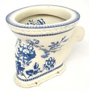 A Victorian blue and white transfer printed