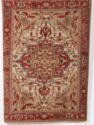 Classical Central Medallion Style Serapi Carpet