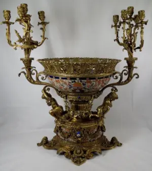 Imari Centerpiece with Candelabras