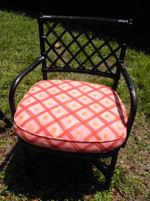 FOUR BLACK PAINTED RATTAN ARMCHAIRS - Image 7