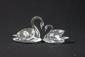 (2) Swarovski Crystal Swans