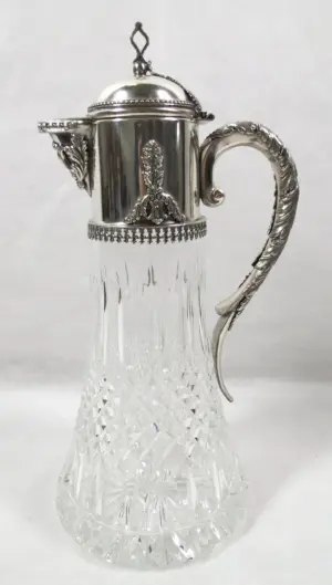 Silver & Crystal Decanter, Italy