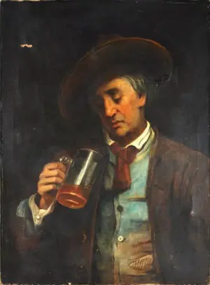 "C. Canone" Large Unframed O/C Portrait