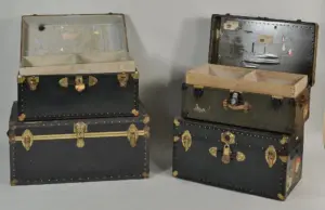 Group Four Vintage Steamer Trunks