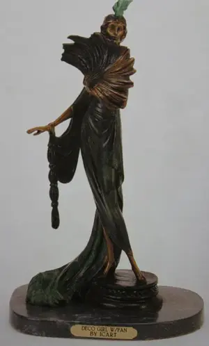 "FAN DANCER" BRONZE SCULPTURE INSPIRED - ICART