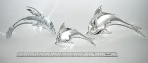 Three Crystal Dolphins