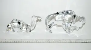 Two Baccarat Crystal Animals