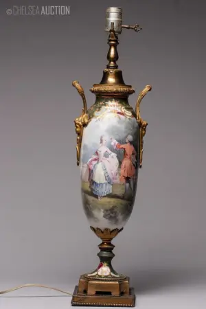 19th C. French Porcelain Lamp by Sevres