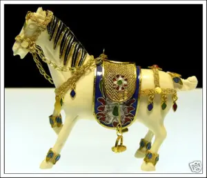 BONE & CLOISONNE HORSE