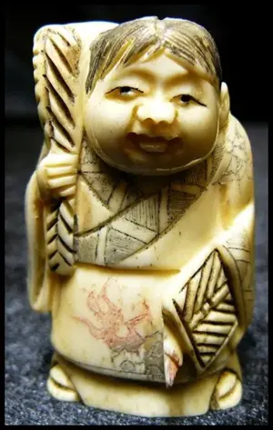 2" ANTIQUE BONE NETSUKE