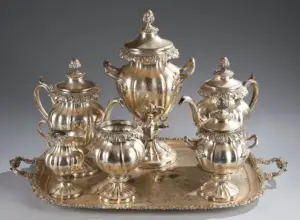 A Sheffield Plated Coffee and Tea Service by James