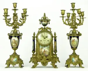 ANTIQUE CONTINENTAL THREE PIECE GARNITURE SET