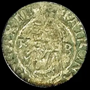 1544 Hungary 1 Denar Silver Madonna AU/UNC