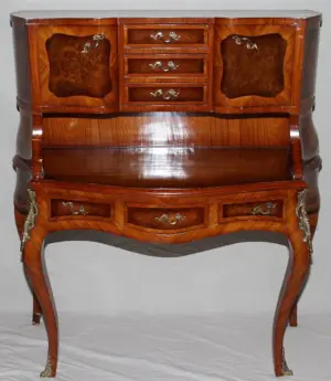 FRENCH STYLE WRITING DESK, H 54", W 44"