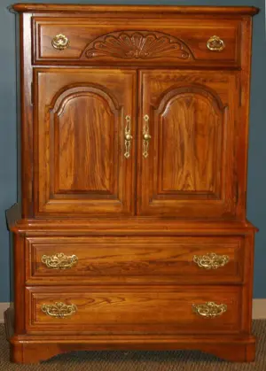 CONTEMPORARY OAK BEDROOM FURNITURE, FIVE PCS