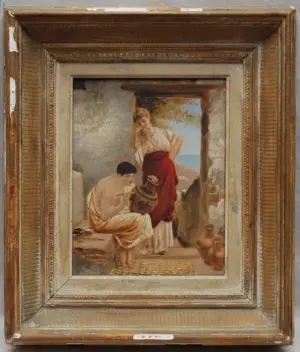 19th Century Eurpean School oil on panel, Painting